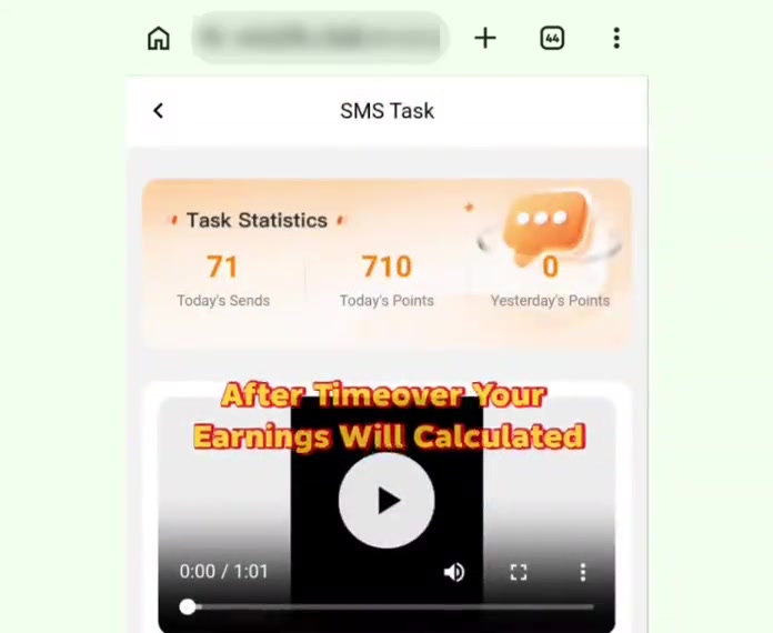 Real WIN03 task screen showing sends and points